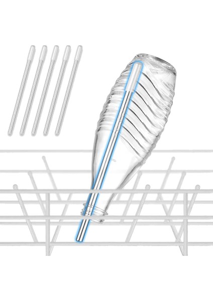 Bulaşık Makinesi Şişesi Tutucular Sodastream Kristal ve Ikilisi Için Bulaşık Makinesi Ekleme Silikon Kapağı 26 7 cm 5pcs (Yurt Dışından)