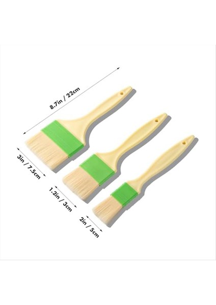 3pcs Basting Hamur Kurdu Pişirme Fırçası Seti Izgara Fırçası Pişirme Için Yiyecek Fırçası Turşusu Için Mükemmel Sos Barbekü Fırçası (Yurt Dışından) modelleri