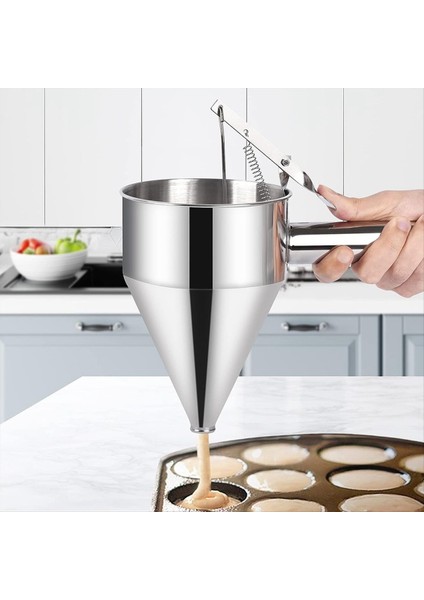 Gözleme Hamur Dispenser Stand Cupcakes Pişirme Make Araçları ile Çok Kalibre Paslanmaz Çelik Huni Dağıtıcı (Yurt Dışından) modelleri