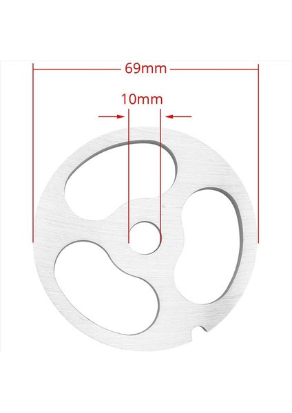 3x Tip 12 Paslanmaz Çelik Eti Öğütücü Plaka Diskler Kitchenaid Mikser Fga Gıda Helikopter Et Grınders F (Yurt Dışından) fiyatları