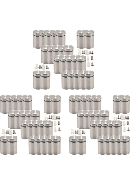 72PCS 3/4 x 1 Inç Işaret Tutucular Standoff Standoff Vidalar Duvar Standoff Tutucular Vidalar Montaj Donanım Reklam Cam Akrilik (Yurt Dışından)