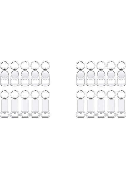 20PCS Süblimasyon Boşlukları Anahtarlıklar Boş Metal Şişe Açıcı Anahtar Halkaları Dikdörtgen Isı Transferi Süblimasyon Anahtarlıkları (Yurt Dışından)