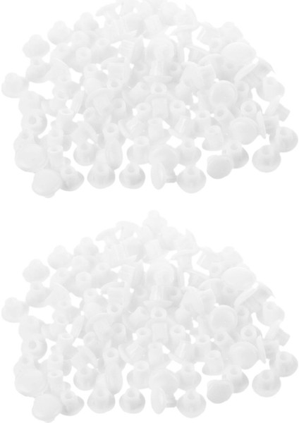 200 Adet Ev Mobilya Dekor 5 mm Beyaz Plastik Delik Delme Kapağı (Yurt Dışından)