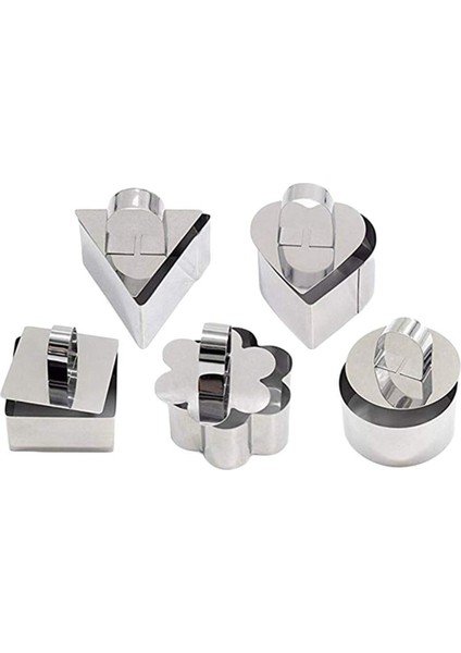 Kek Kalıp Köpük Halkaları Kek Kalıp Pişirme Halkaları Kek Halkası Itici Bisküvi ile Kek Daire Mini Kurabiye Kesiciler (Yurt Dışından)