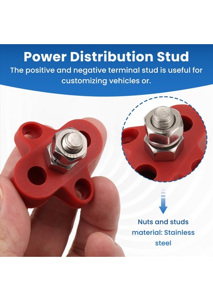 2pcs 5/16 Inç Dc 48V Busbar Güç Terminal Bloğu M8 Rv Gemi Teknesi Için Pozitif Negatif Güç Dağıtım Sapı (Yurt Dışından) indirimleri