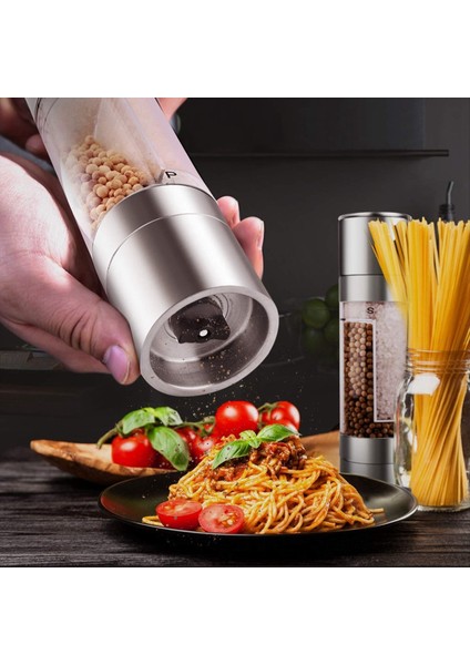 Tuz ve Biber Öğütücü - 2&#39 Den 2 Manuel Paslanmaz Çelik Tuzlu Mill Fabrikası Baharat Öğütücüler Shakers (Yurt Dışından) indirimleri