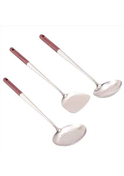 2x Wok Spatula ve Ladle Skimmer Ladle Aracı Seti Wok Için 17INCHES Spatula 304 Paslanmaz Çelik Wok Spatula (Yurt Dışından) fırsatları