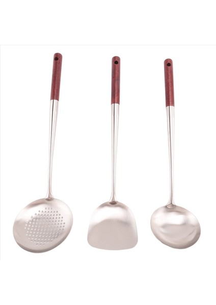 2x Wok Spatula ve Ladle Skimmer Ladle Aracı Seti Wok Için 17INCHES Spatula 304 Paslanmaz Çelik Wok Spatula (Yurt Dışından) indirimleri