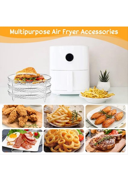Hava Fryer Rafı Tun Toa Yayrak Yapılıklı Kurtucu Rafları Paslanmaz Çelik Hava Fritöz Sepet Tepsi Hava Fritöz Aksesuarları (Yurt Dışından) modelleri
