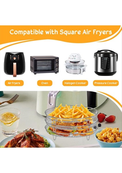Hava Fryer Rafı Tun Toa Yayrak Yapılıklı Kurtucu Rafları Paslanmaz Çelik Hava Fritöz Sepet Tepsi Hava Fritöz Aksesuarları (Yurt Dışından) fırsatları