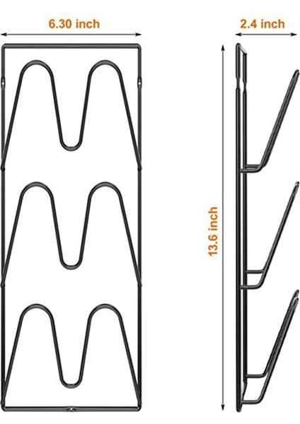 Mutfak Dolabı Için 2 Paket Tencere Kapağı Tutucular-Duvara Monte Veya Kapıya Monte Kapaklı Organizatör Rafı (Yurt Dışından) modelleri