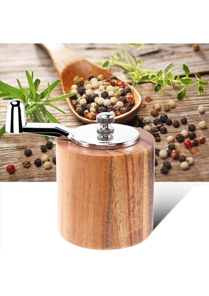 3x Biber Değirmeni Klasik Saplı ve Ayarlanabilir Seramik Rotorlu El Krank Odun Biber Öğütücü (Yurt Dışından) indirimleri