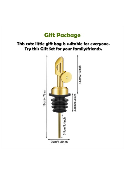 4 Adet Paslanmaz Çelik Şişe Dökücüler Kendini Kapatan Zeytinyağı Dağıtıcı Spout Otomatik Flip Özellik Likör Dökme Tabakaları Altın (Yurt Dışından) fiyatları