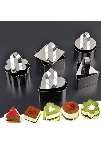 Kek Kalıp Köpük Halkaları Kek Kalıp Pişirme Halkaları Kek Halkası Itici Bisküvi ile Kek Daire Mini Kurabiye Kesiciler (Yurt Dışından) modelleri