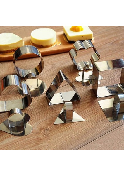 Kek Kalıp Köpük Halkaları Kek Kalıp Pişirme Halkaları Kek Halkası Itici Bisküvi ile Kek Daire Mini Kurabiye Kesiciler (Yurt Dışından) fırsatları