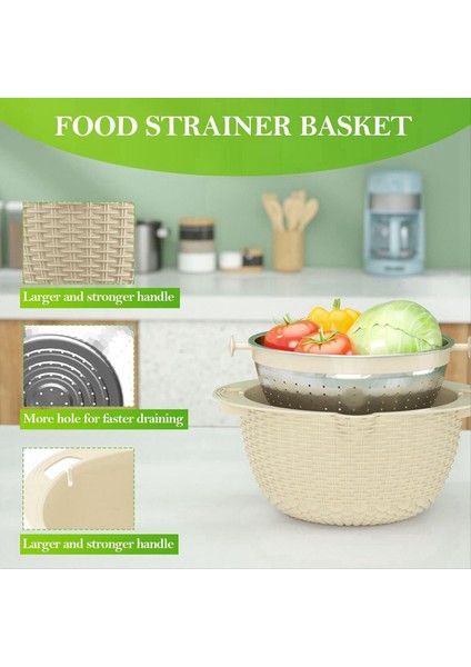 Karıştırma Kasesi Seti - Mutfak Gıda Süzgeçleri ve Kolanlar Için Süzgeçler Makarna Süzgeç Ana Sayfa Essential B (Yurt Dışından) fırsatları