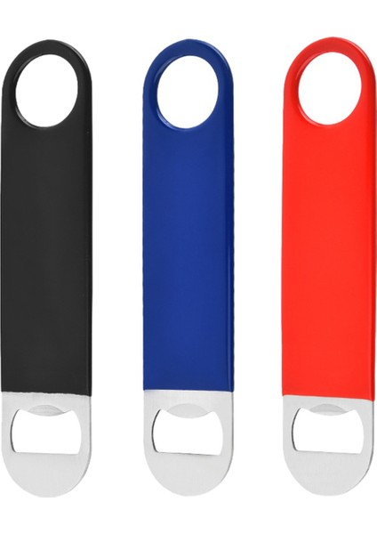 3 Paket Ağır Hizmet Tipi Paslanmaz Çelik Düz Şişe Açıcı Sağlam ve Dayanıklı Bira Açıcıları Kırmızı Siyah Yeşil 7 Inç (Yurt Dışından)