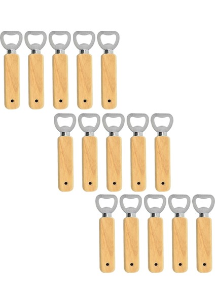 15PCS Ahşap Şişe Açıcı Şişe Açıcı Bira Şişesi Açıcı Babalar Günü Erkekler Için Doğum Günü Hediyesi (Yurt Dışından)