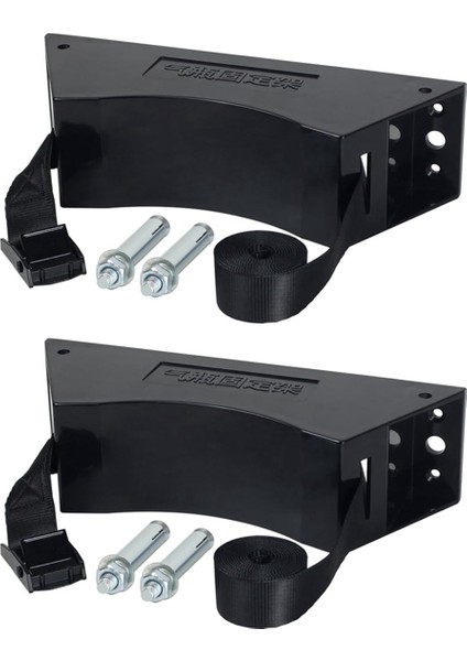 2pcs Propan Tank Tutucusu Propan Tank Montaj Gaz Silindiri Tutucu Vidalar ve Güvenlik Zinciri Desteklenen 4-12 Inç (Siyah) (Yurt Dışından)