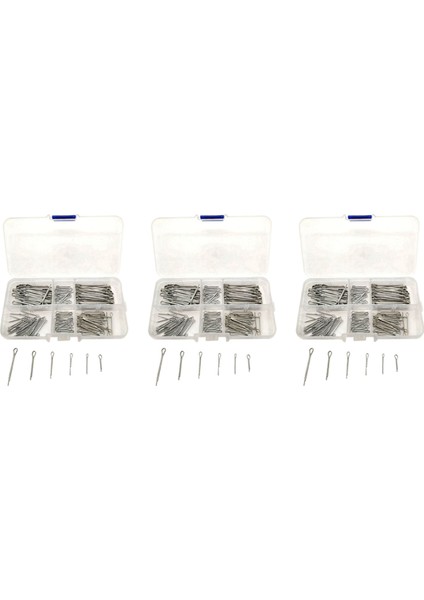 525PC Split Pins Cotter Fixings Set Çeşitli Boyutlar Çinko Kaplama Çelik Sabit Kılıf (Yurt Dışından)