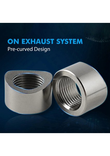 4pcs Otomobil Egzoz Borusu Modifikasyonu Montaj Tabanı Kaynak Somun Azot ve Oksijen Sensörü Taban Yuvarlak Somun M18X1 5 (Yurt Dışından) modelleri