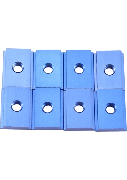 8 Adet M8 T Tip Parça Kaydırıcısı 30/45 Tip Kelepçe Vidalı Groove Freader Ahşap Işleme Aracı Mavi (Yurt Dışından)