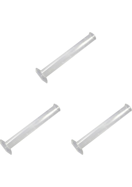 Laboratuar Seti Için 3x 250ML Şeffaf Beyaz Plastik Sıvı Ölçüm Dereceli Silindir (Yurt Dışından)