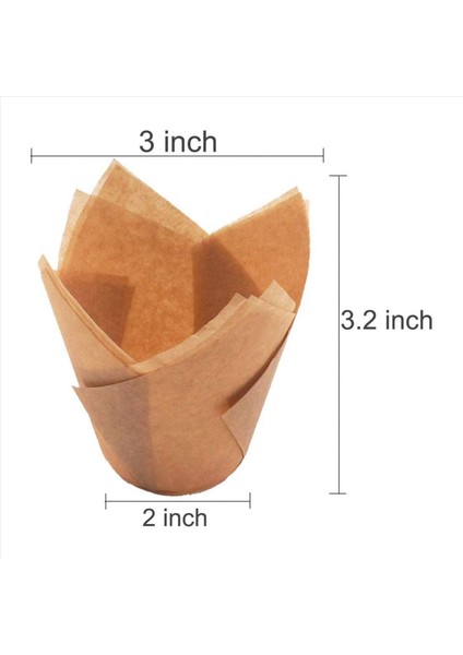 600 Adet Lale Cupcake Liner Pişirme Bardakları Kağıt Cupcake ve Muffin Pişirme Kupaları Düğün ve Doğum Günü Için (Yurt Dışından) fırsatları