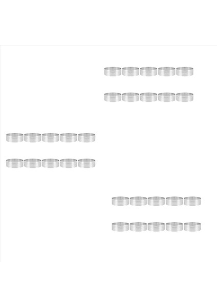 30PCS Yuvarlak Tatlı Paslanmaz Çelik Deligini Meyveli Pasta Kek Kukar Kalıp Mutfak Mutfak Pişirme Kalıp 6cm (Yurt Dışından) fırsatları