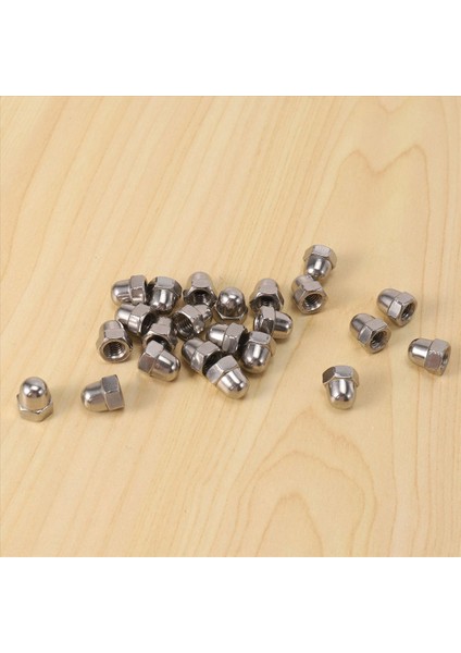 M6 Iplik Çaplı Kubbe Kafası 304 Paslanmaz Çelik Kapak Meşe Palamudu Altıgen Somun 60PCS (Yurt Dışından) modelleri