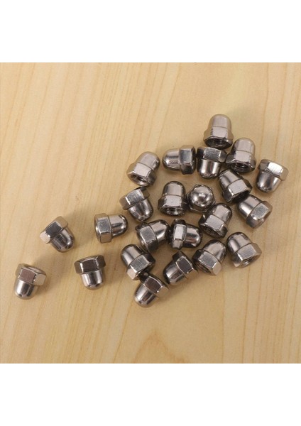 M6 Iplik Çaplı Kubbe Kafası 304 Paslanmaz Çelik Kapak Meşe Palamudu Altıgen Somun 60PCS (Yurt Dışından) fırsatları