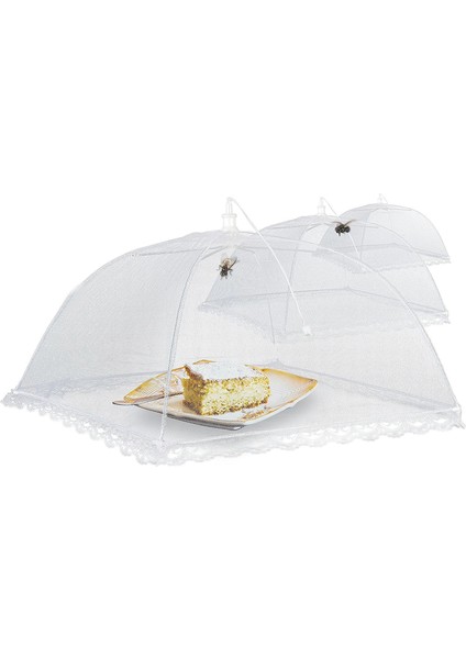 Sinek Örtüsü Böcek Koruması Kek Meyve Kasesi Bahçe Partisi Için Sineklere ve Meyve Sineklerine Karşı Örtü 3 Paket (Yurt Dışından)