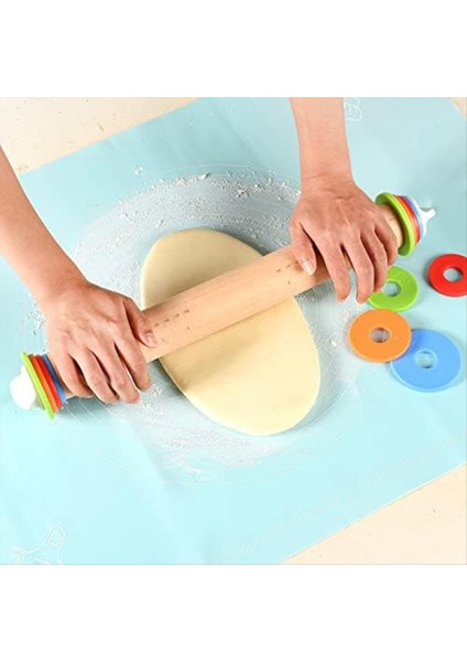 4 Ayarlanabilir Kalınlık Halkası Pişirme Için Yapışmaz Hamur Silindiri Mutfak Malzemeleri Için Pizza Silindiri (Yurt Dışından) modelleri