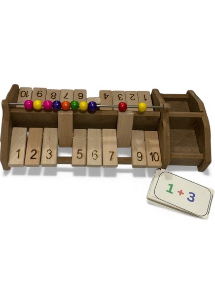 Ahşap Montessori Toplama & Çıkarma Eğitici Abaküs Seti – 1’den 10’a Matematik Öğrenme Oyuncağı fırsatları