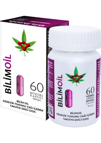 Yüksek Enerjili Oksijen ile Kenevir Tohum Yağı ve Zeytinyağı Içeren Takviye Edici Gıda 60 Kapsül