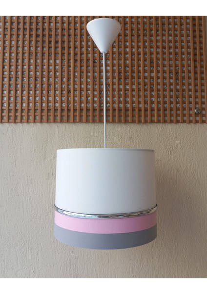 Beyaz Gri Pembe M-788 Kumaş Kaplama 2.li Set Yatak Odası Genç ve Çocuk Odası Avize ve Abajur Seti fiyatları