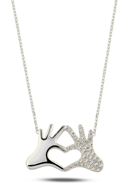 14 Ayar Altın Kalp Eller Kolye, Kız Arkadaşına Hediye Kolye indirimleri