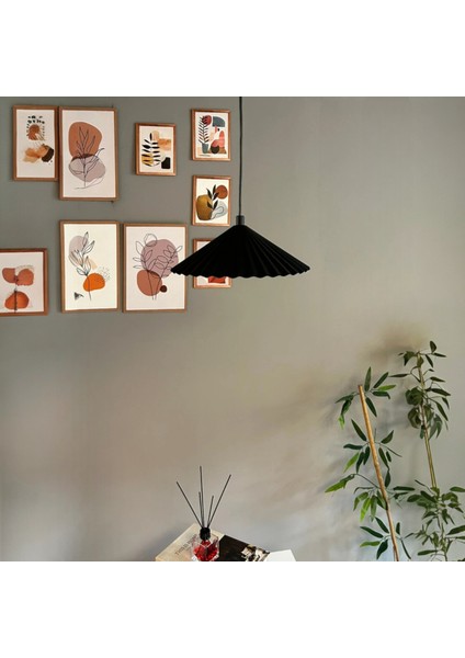 Avilla Siyah Metal Avize Tekli Rustik Cafe Mutfak Modern Dekoratif Sarkıt Aydınlatma