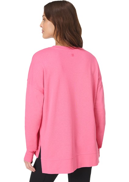 After Class Longline Kadın Pembe Sweatshirt
