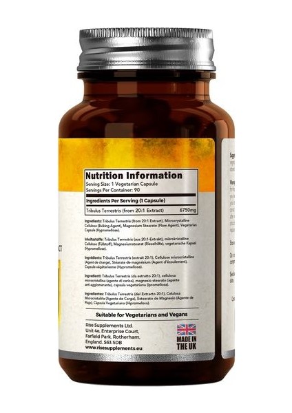 Tribulus Terrestris – 95% Saponin – 6750 Mg – 90 Kapsül modelleri