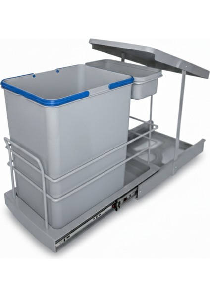 16+1 Lt. Raylı Çöp Kovası Gri modelleri