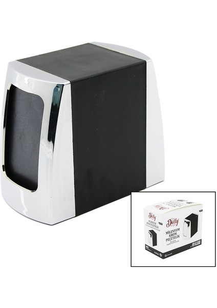 Milenyum Krom Çift Taraflı Yaylı Peçetelik (5314)