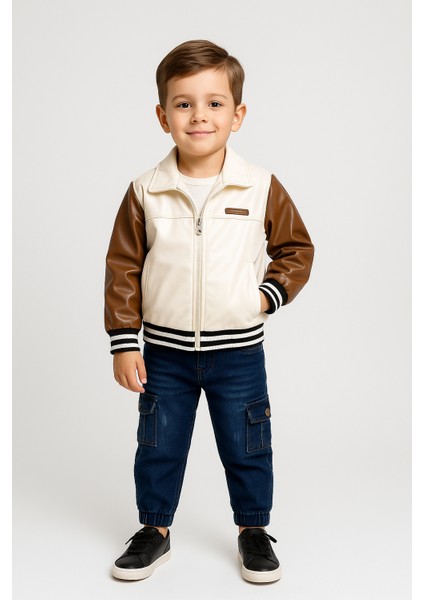 Erkek Çocuk Bomber Ceket - T-Shirt ve Jean Pantolon 3'lü Takım fiyatları