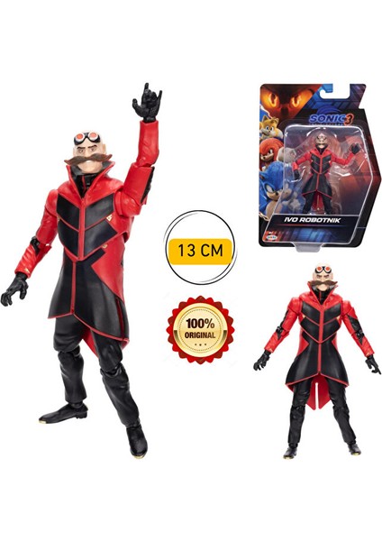Sonic 3 Aksiyon Figür - Ivo Robotnik 13 cm Sonic Hedgehog Sonic Oyuncak Figür