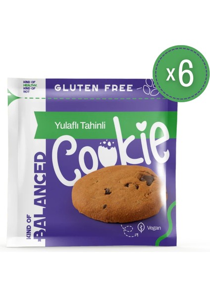 Glütensiz Yulaflı Tahinli Cookie 50 gr x 6 Adet