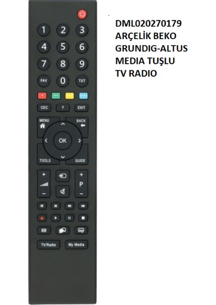 Grundıg Tv/radıo Tuşlu LCD Tv Kumandası