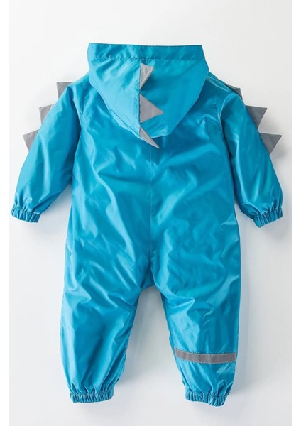 Yeni Sezon Dinozor Dikenli Figürlü Kapüşonlu Pamuk Astarlı Ünisex Bebek&çocuk Yağmurluk Mont Tulum fiyatları