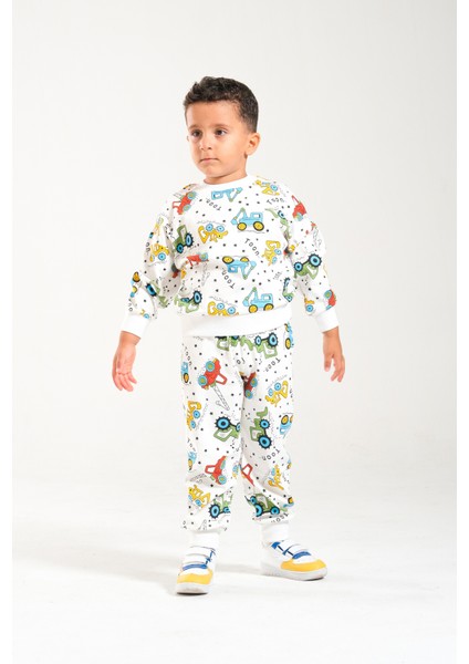 %100 Pamuk Iki Iplik Araba Desen Erkek Çocuk Takım fiyatları