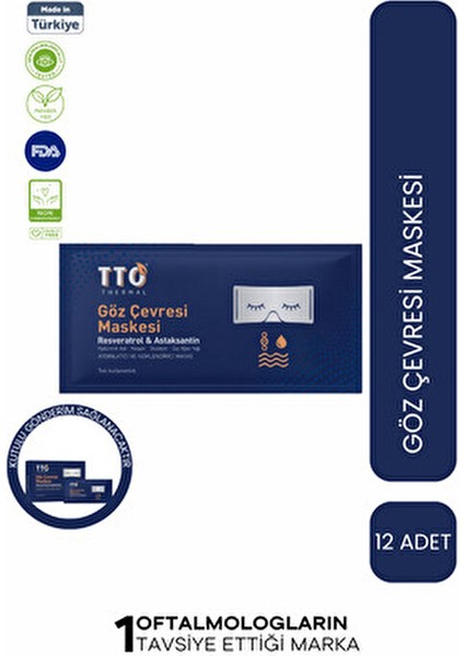 Tto Thermal Göz Maskesi Aydınlatıcı ve Nemlendirici Özellikli Tek Kullanımlık Maske