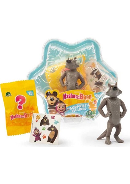 Masha Koca Ayı Kurt Oyuncak Figür Masha ve Koca Ayı Sürpriz Kar Tanesi Maşa ve Koca Ayı Masha Kurt